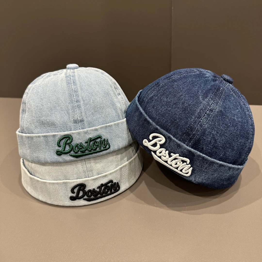 ins网红款儿童瓜皮帽子 洋气男宝宝牛仔帽个性穿搭男女小童地主帽