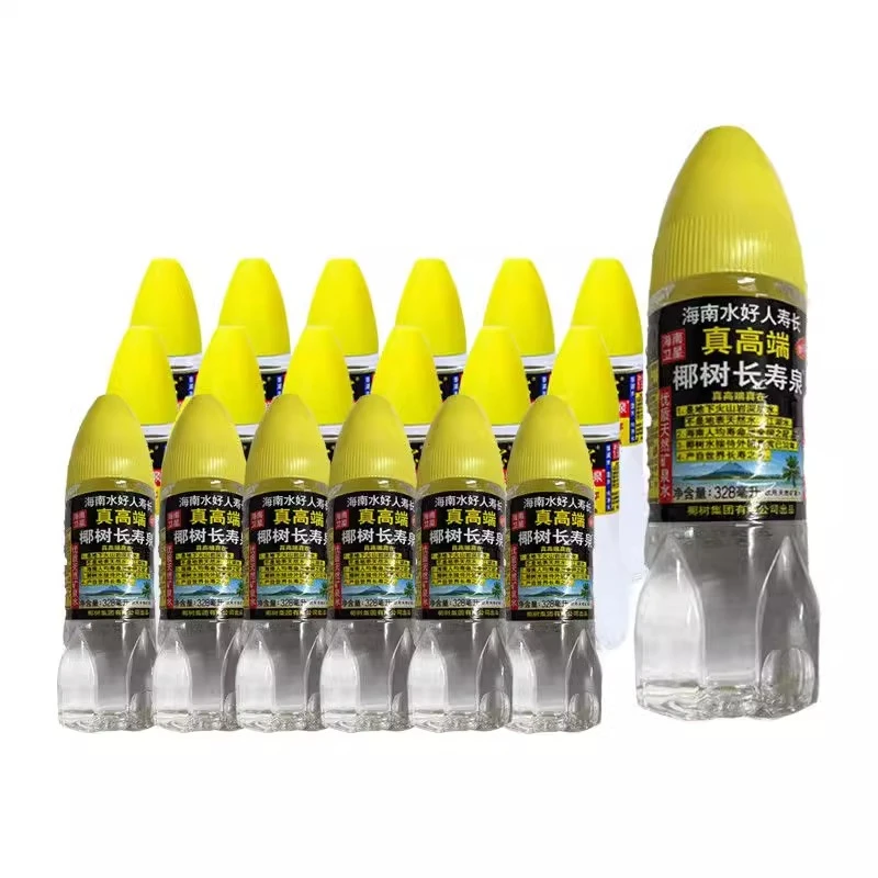 海南椰树长寿泉天然矿泉水椰树长寿泉328ml/瓶 6瓶装24瓶装