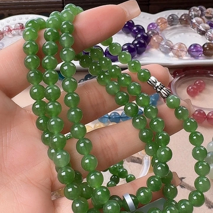 和田玉（碧玉）颈饰未镶嵌