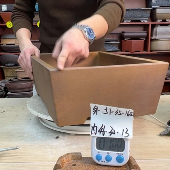 丿***孩紫砂花盆中香薰装饰