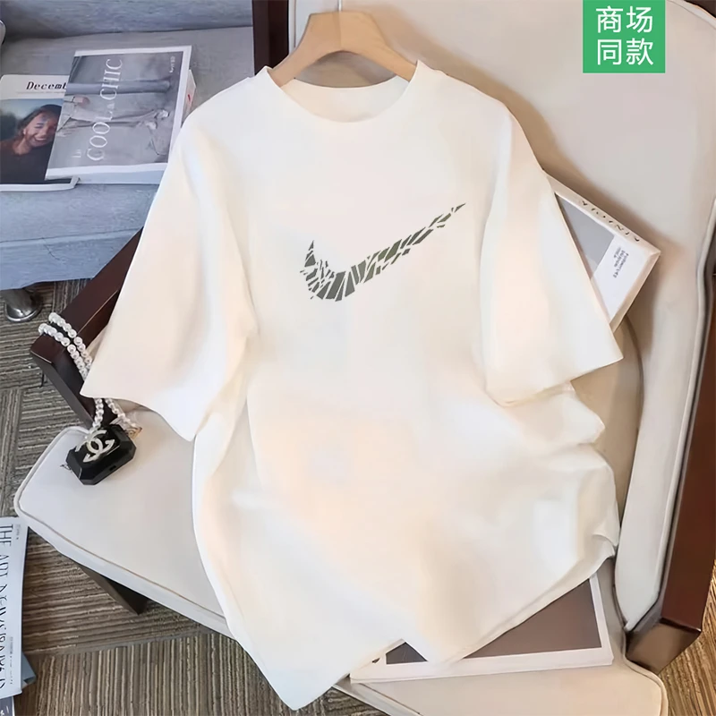 一折专区丨100纯棉短袖T恤男女同款宽松休闲运动上衣大码潮流半袖