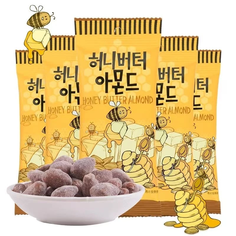 韩国进口芭蜂蜜黄油扁核桃仁芥末山葵味杏仁巴旦木35g/袋