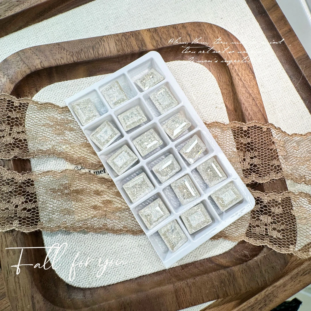 【H+】月下白冰花碎冰冰系列美甲饰品爆款潮流美甲钻