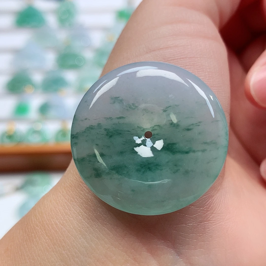 翡翠未镶嵌吊坠(不含链)32.3-6