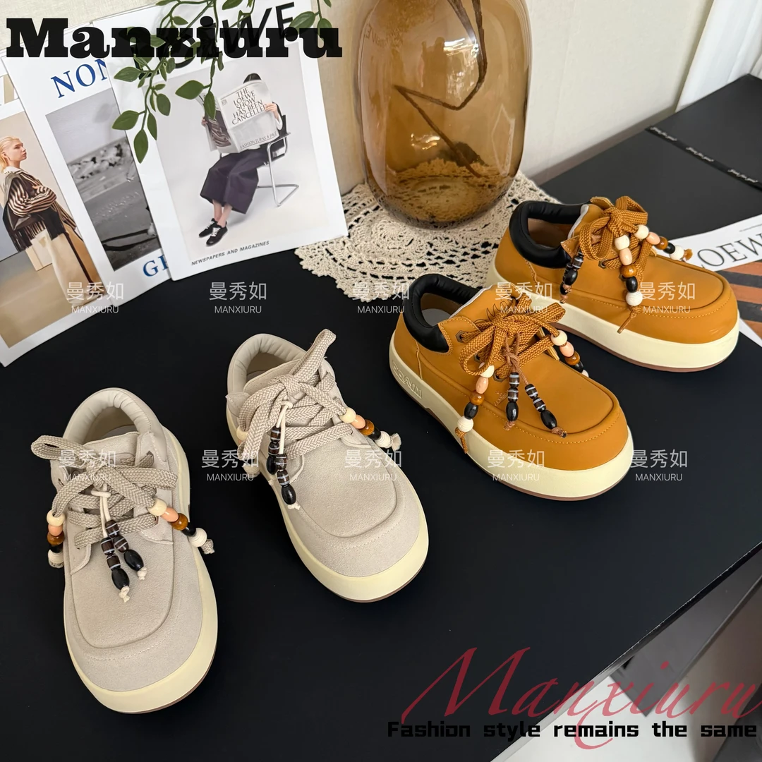 ManXR-【黄灰袋鼠鞋】时尚休闲鞋厚底增高超轻增高靴子防滑户外