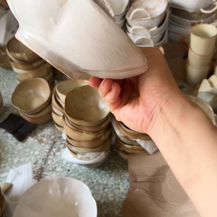 瓷片默认瑕疵商品高脚2个