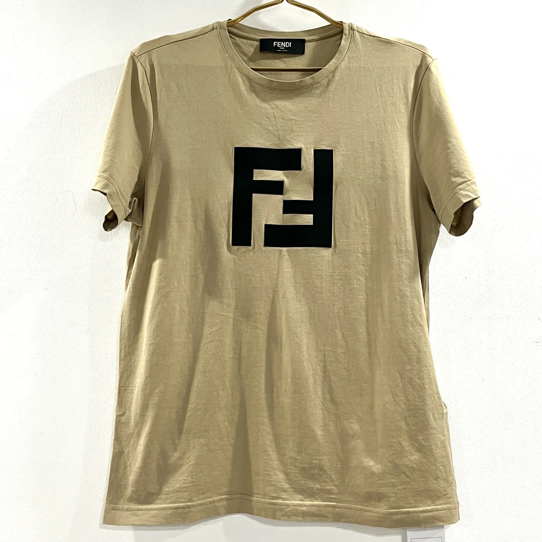 99新 FENDI/芬迪 FENDI芬迪字母Logo印花圆领短袖T恤M码/E50726
