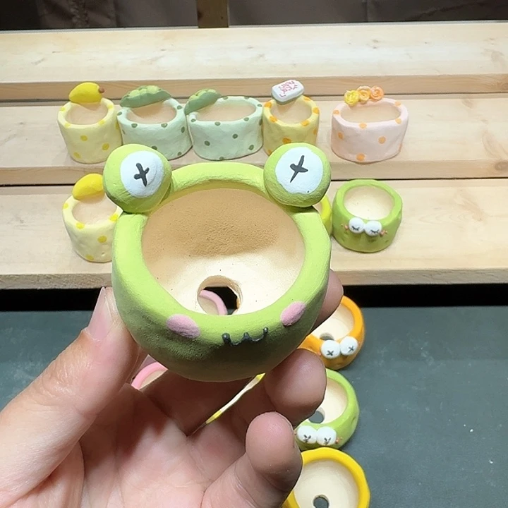 红陶林*琦蘑菇907花盆