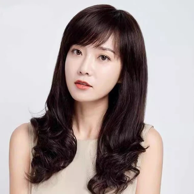 假发女中长卷发大波浪长发发披肩中老年妈妈真发头套女自然逼真新