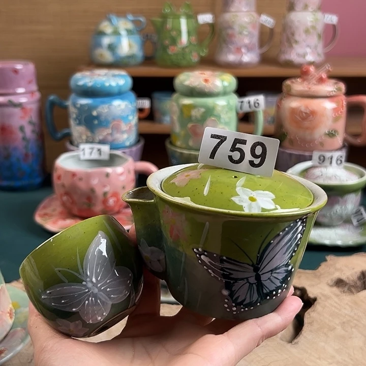 景德镇陶瓷手绘作品759微瑕