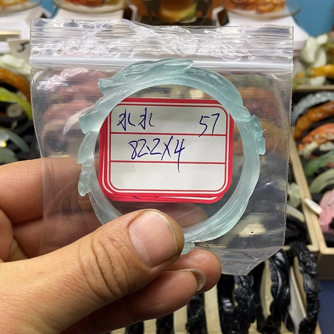 水***e蛇纹石玉合金手镯