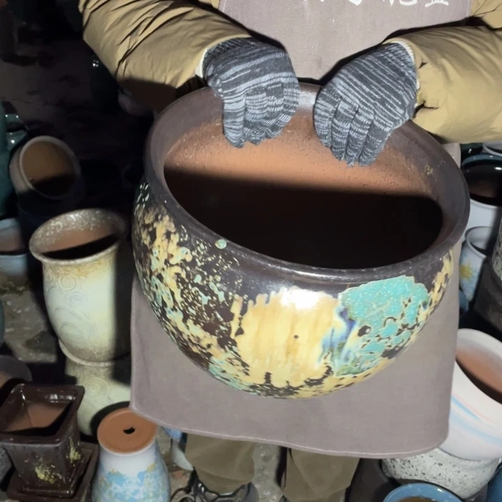 紫砂花盆口30高25正品正品