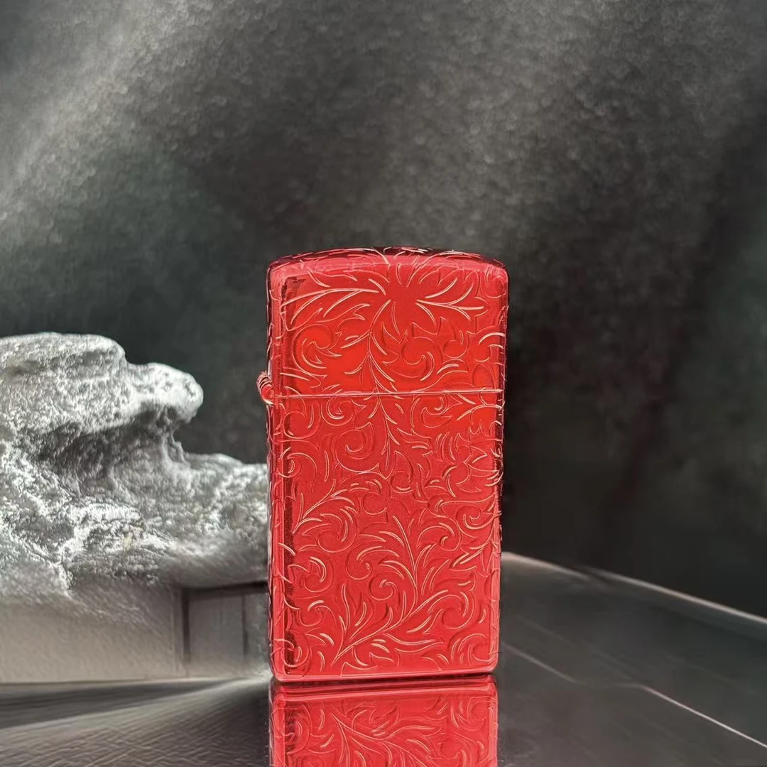 ZIPPO 打火机正品  1654B红钛唐草花  1729