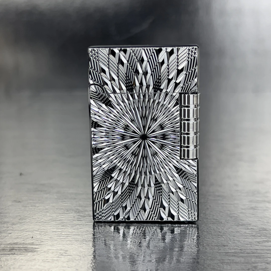 【DK884银】185-太阳花银色朗声打火机-火花优品