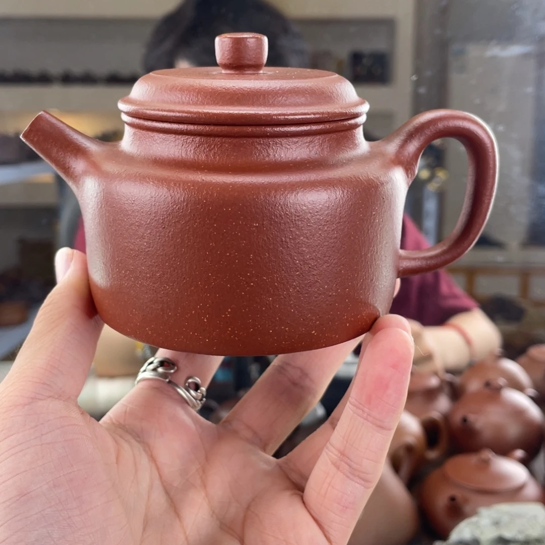 茶壶紫砂250cc红降坡茶壶