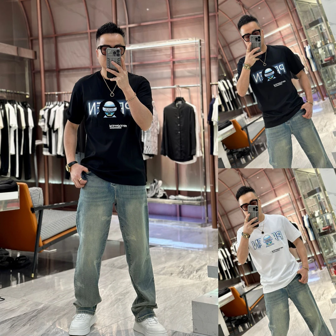 【发现者】2025欧货男士新款宽松轻奢品牌PHFIENPPFEIN圆领短袖5039