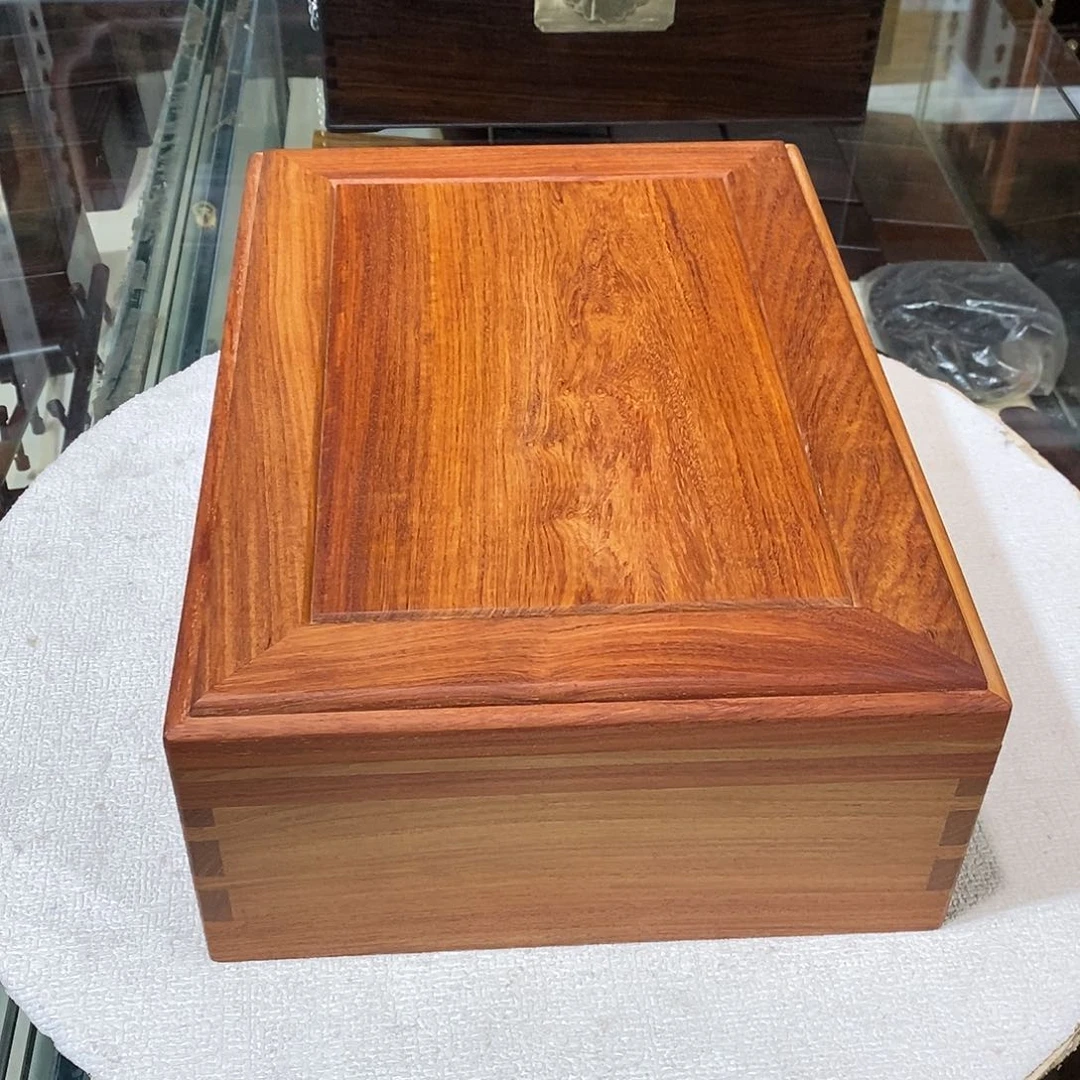 大果紫檀（缅甸花梨）独板机关盒双层33/24/12