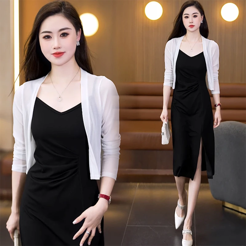 爆款搭配吊带裙的小披肩上衣外套短款2025夏季开衫大码宽松罩衫