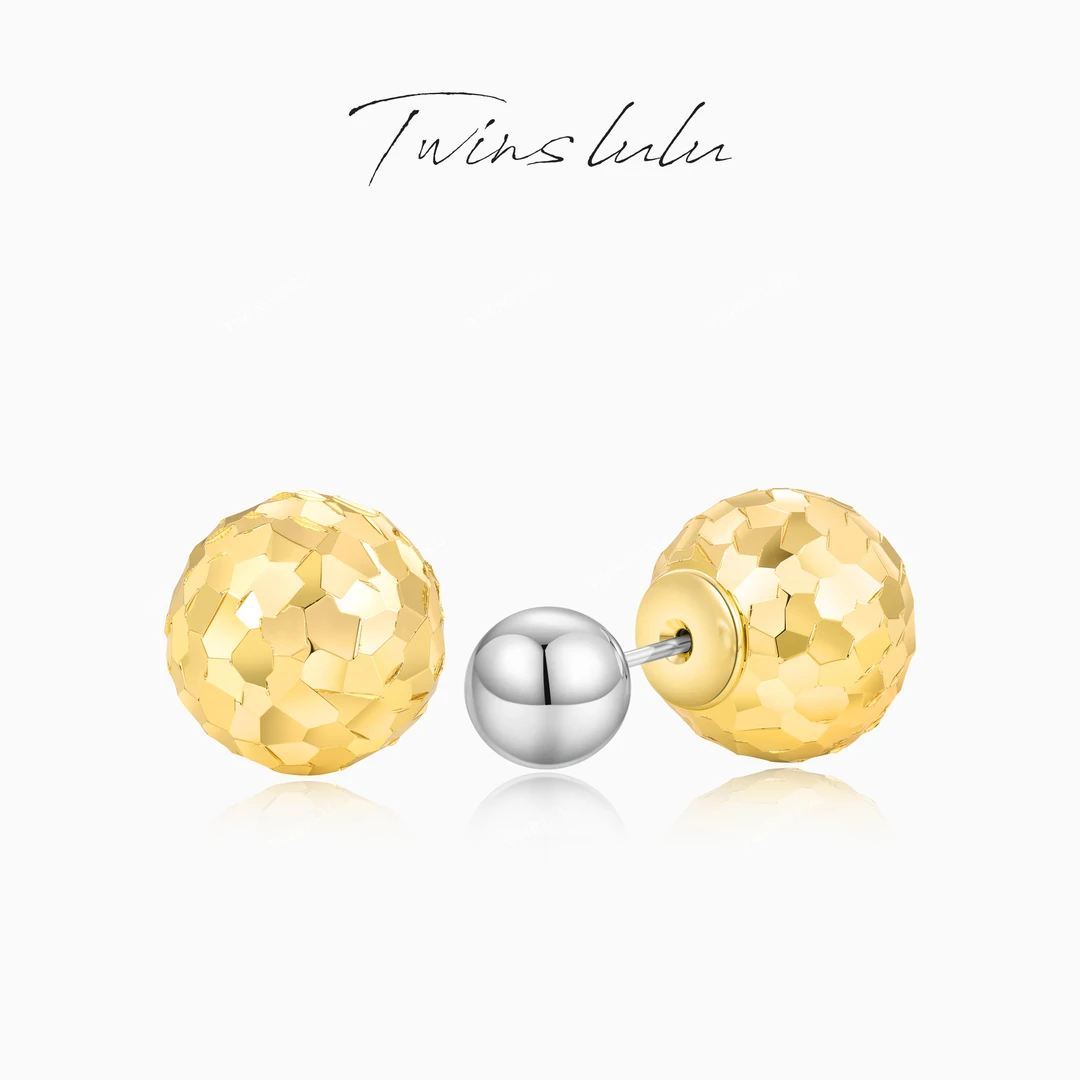 TWINSLULU【碎冰球】轻奢小众高级感INS风肌理感圆球耳环TSL2977