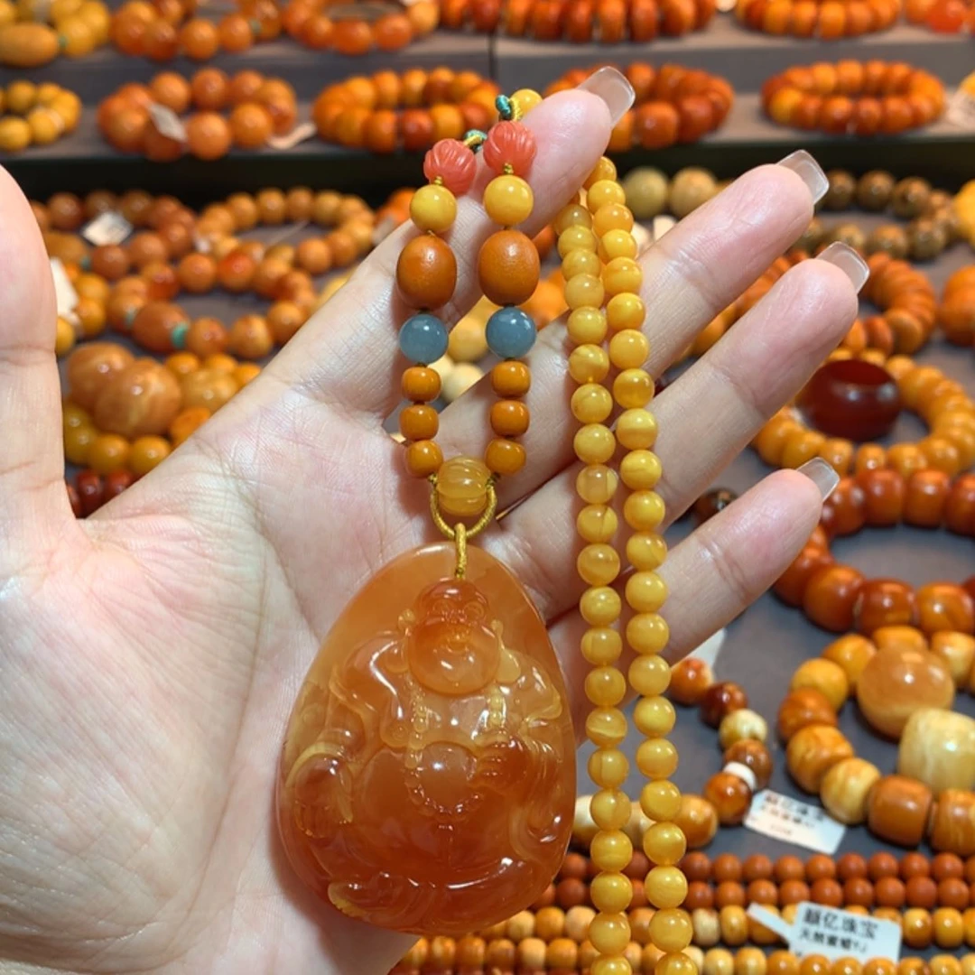 【闪购商品】蜜蜡吊坠(赠链)未镶嵌蜜蜡吊坠