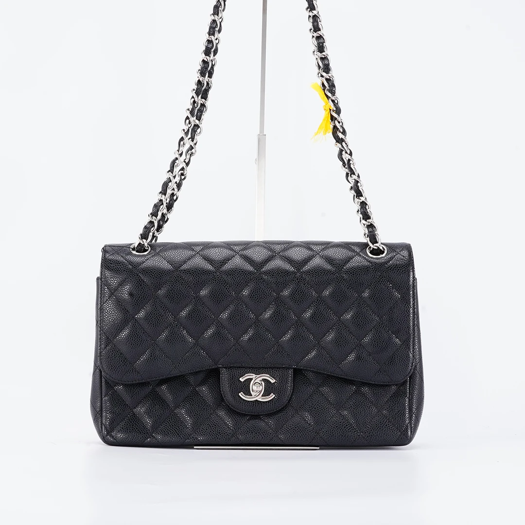 95新 Chanel/香奈儿 【白菜】cf jumbo荔枝纹双盖/BG22017008