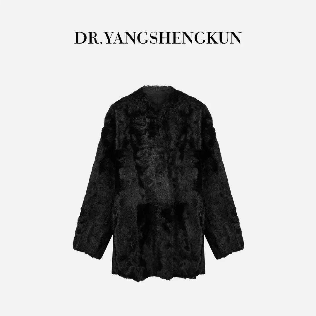 杨圣坤2025秋冬新品小湖羊皮毛一体简约高级感皮草外套TR25814112