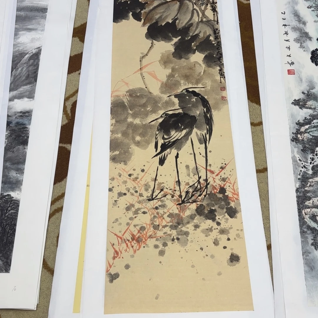 天***勤国画代志强四尺对开艺