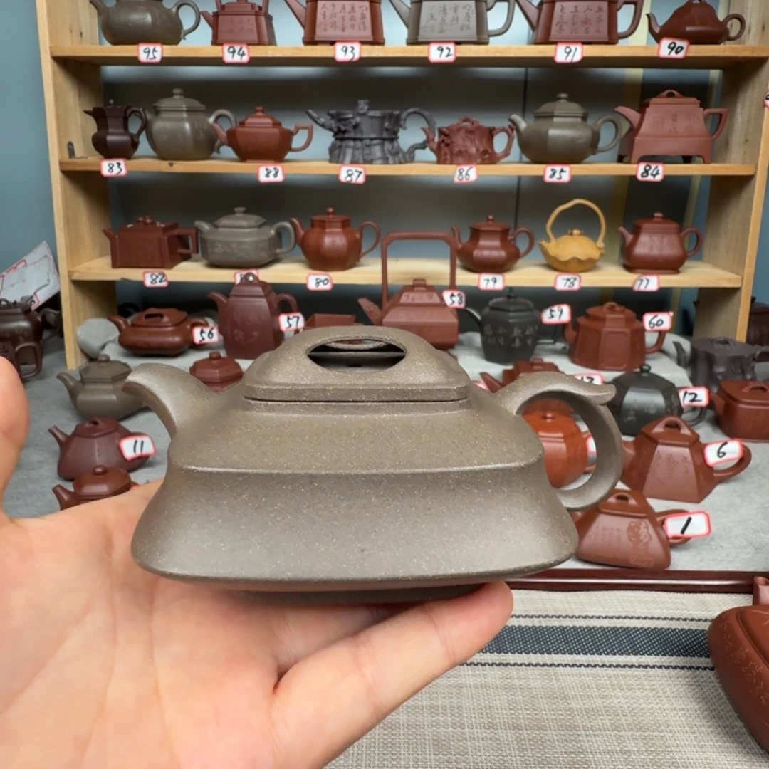汉***尉茶壶段泥全手工制作