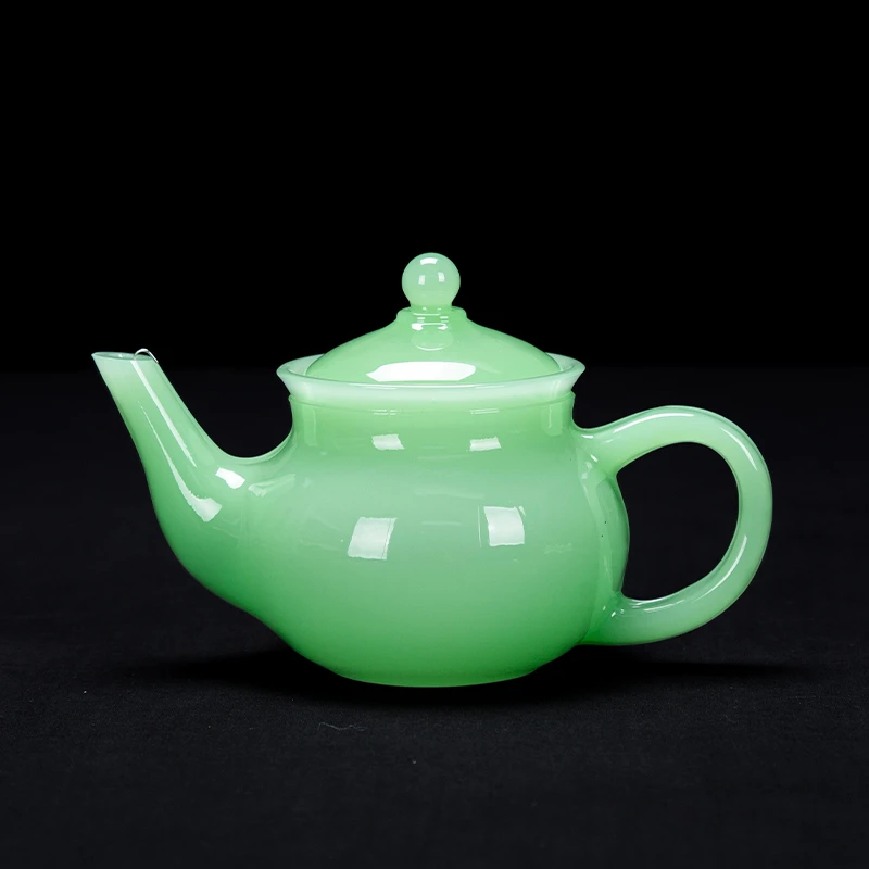 琉璃茶壶大容量家用办公室简约中式青瓷创意耐热泡茶器大号陶瓷壶