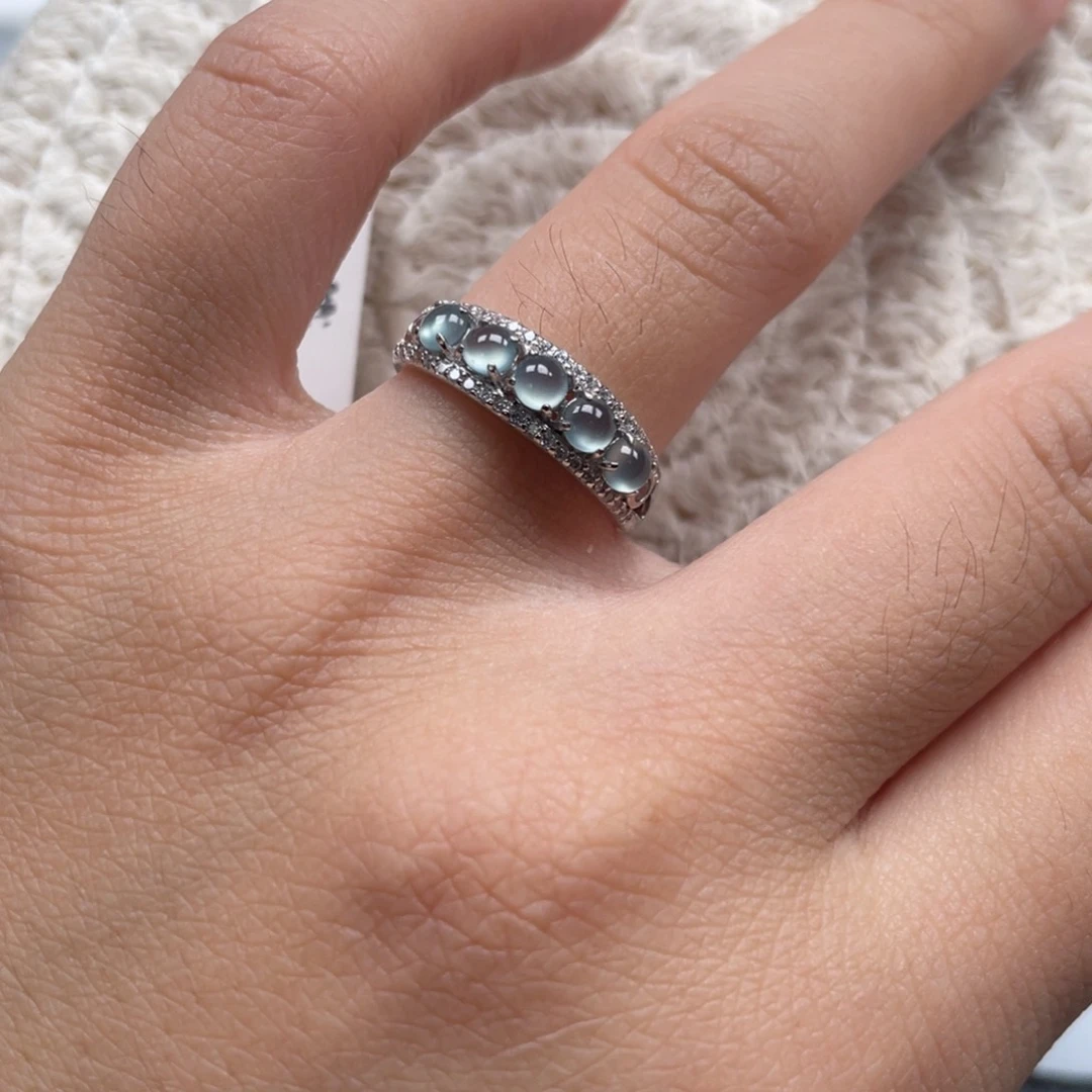 翡翠戒指未镶嵌天然a货缅甸翡翠