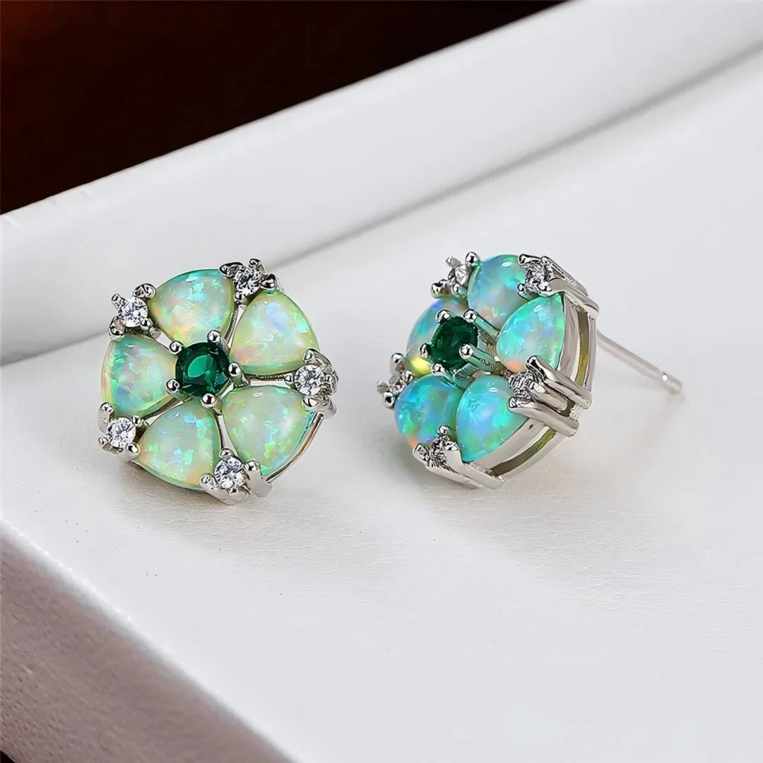 9167【原创opal系列】设计师款澳宝耳饰