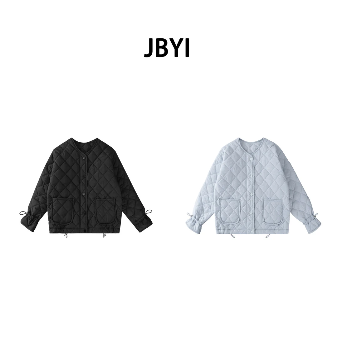 安禾家-JBYI小个子【云朵泡芙】立体精裁韩系慵懒百搭圆领棉服外套