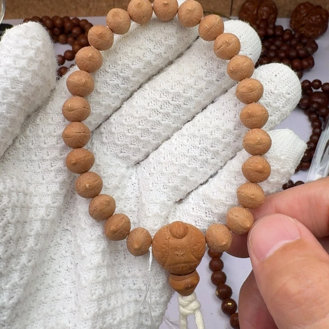 手串凤眼菩提9.5红皮实心籽