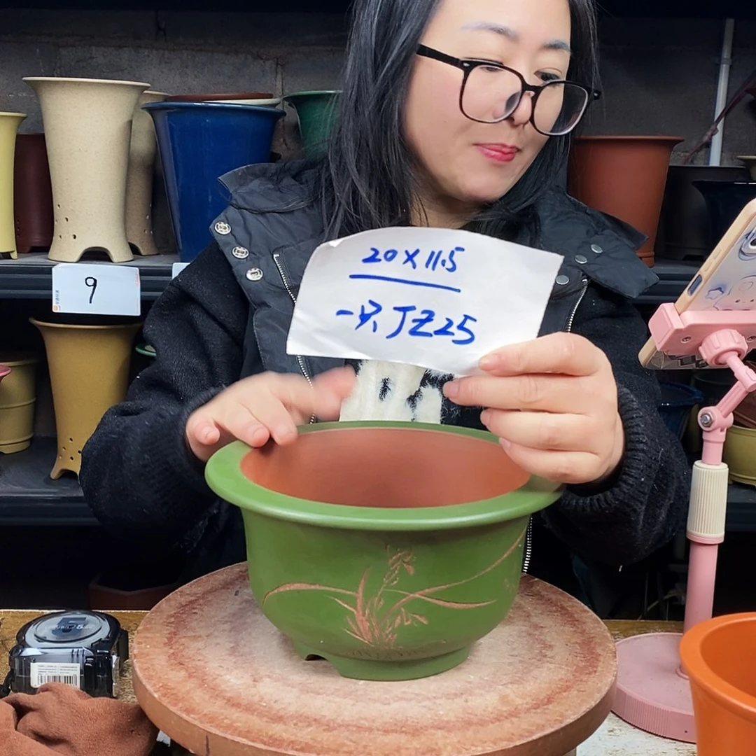 紫砂一只花盆货号JZ25