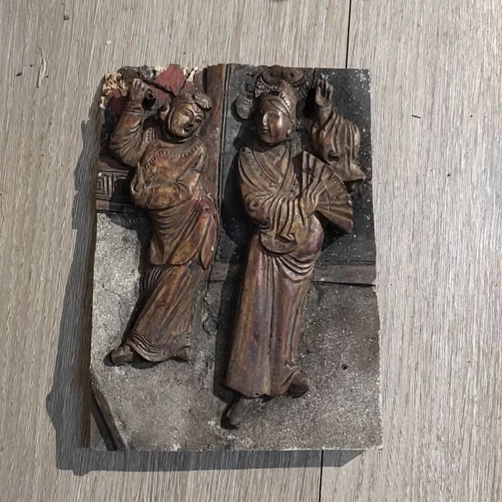 香榧木灵*C老木雕老花板一片