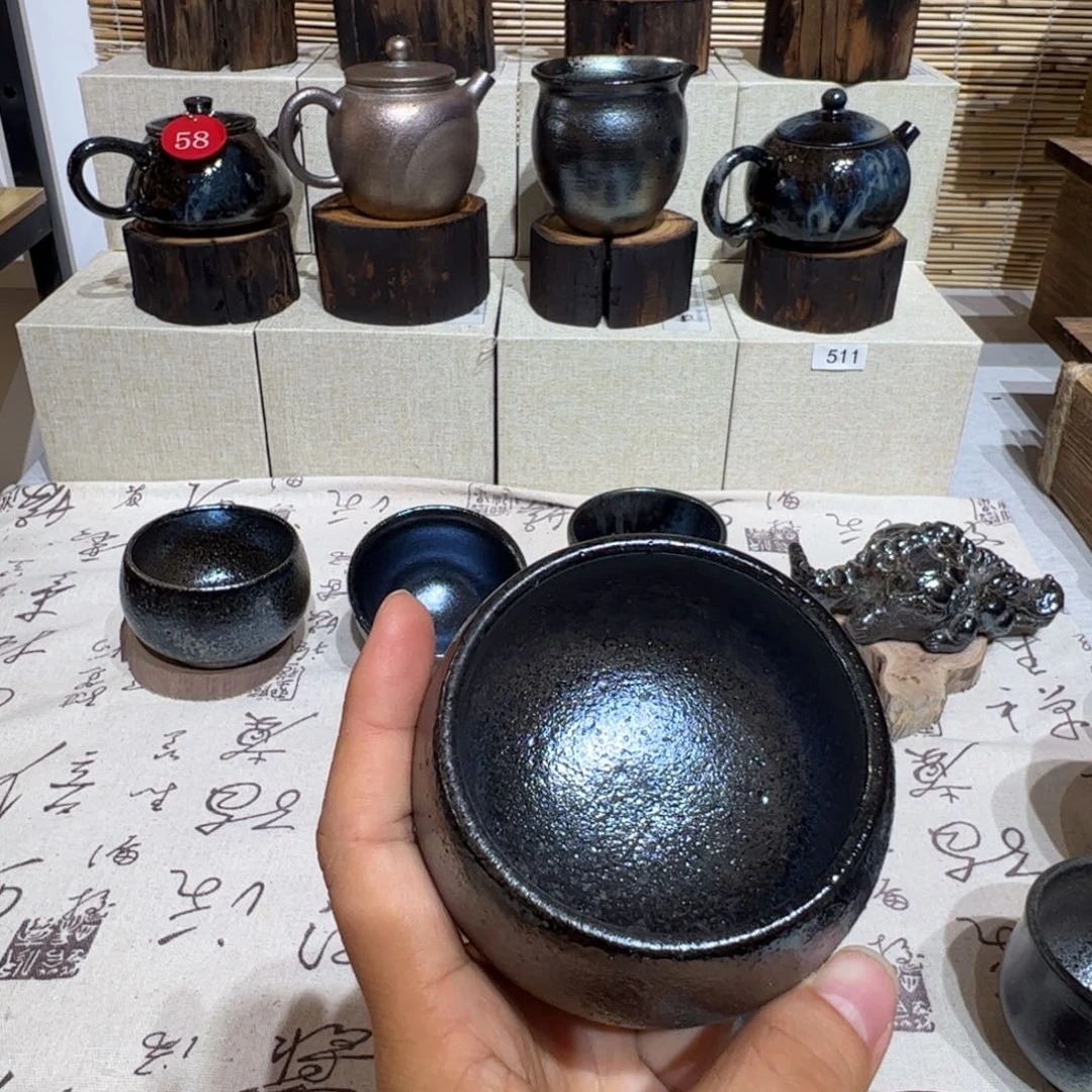 壶建水紫陶紫泥柴烧杯