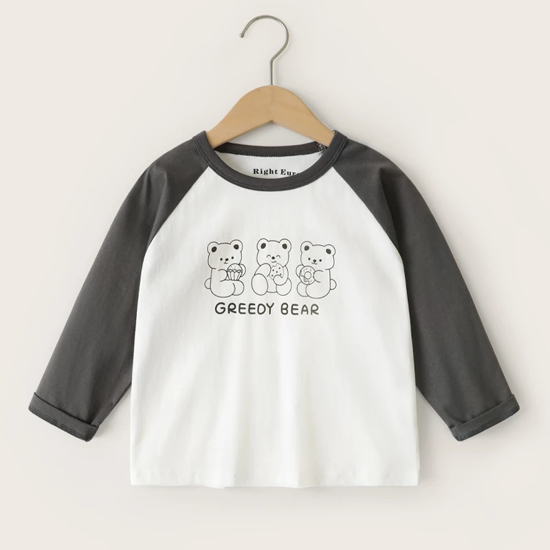 【清仓】右欧男童撞色长袖T恤春秋款儿童圆领宝宝秋季休闲潮U14952