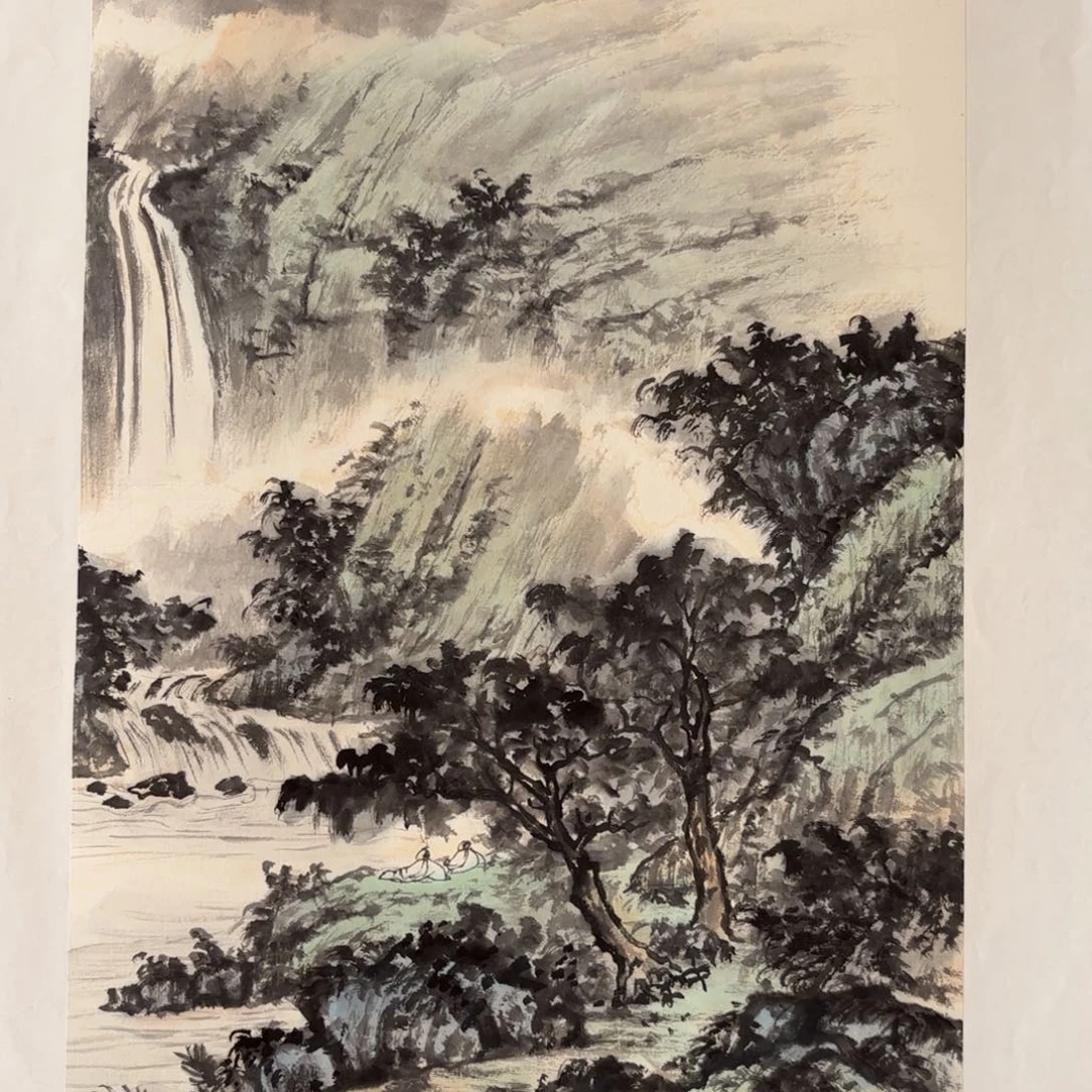 国画国画作品陆远华青绿山水小品