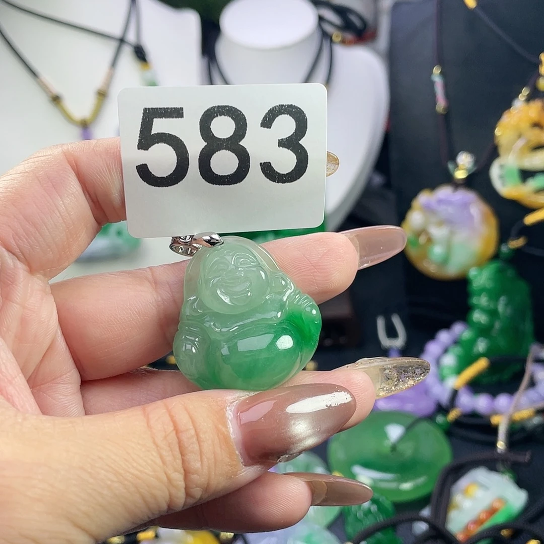 翡翠未镶嵌吊坠(赠链)