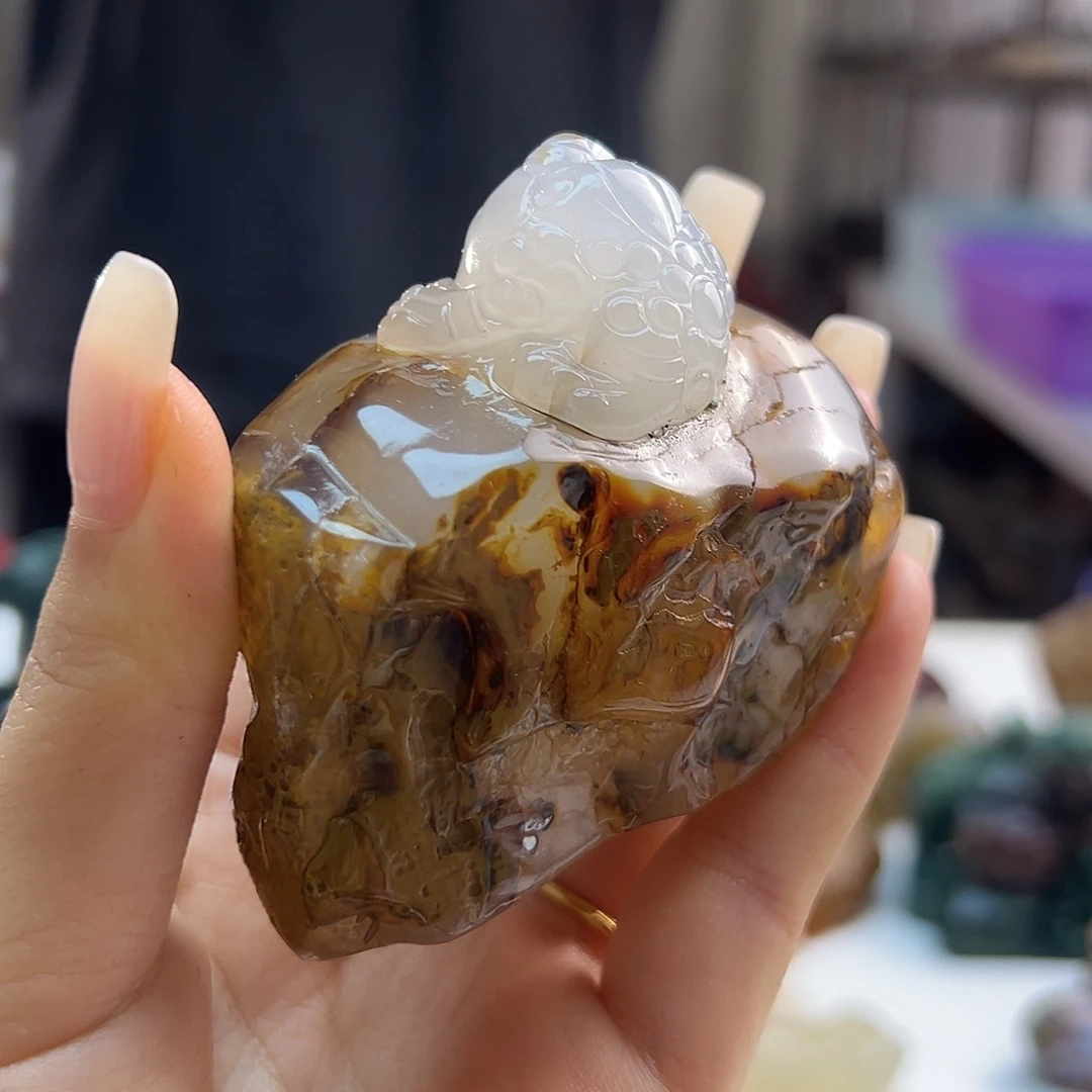 玛瑙/玉髓未镶嵌吊坠(不含链)