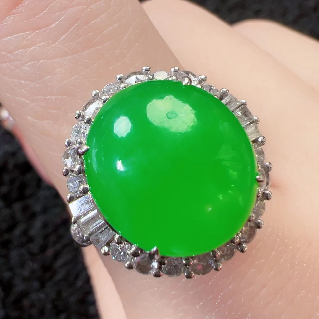 翡翠戒指18K金镶嵌【福利款】签收后24小时鉴赏期