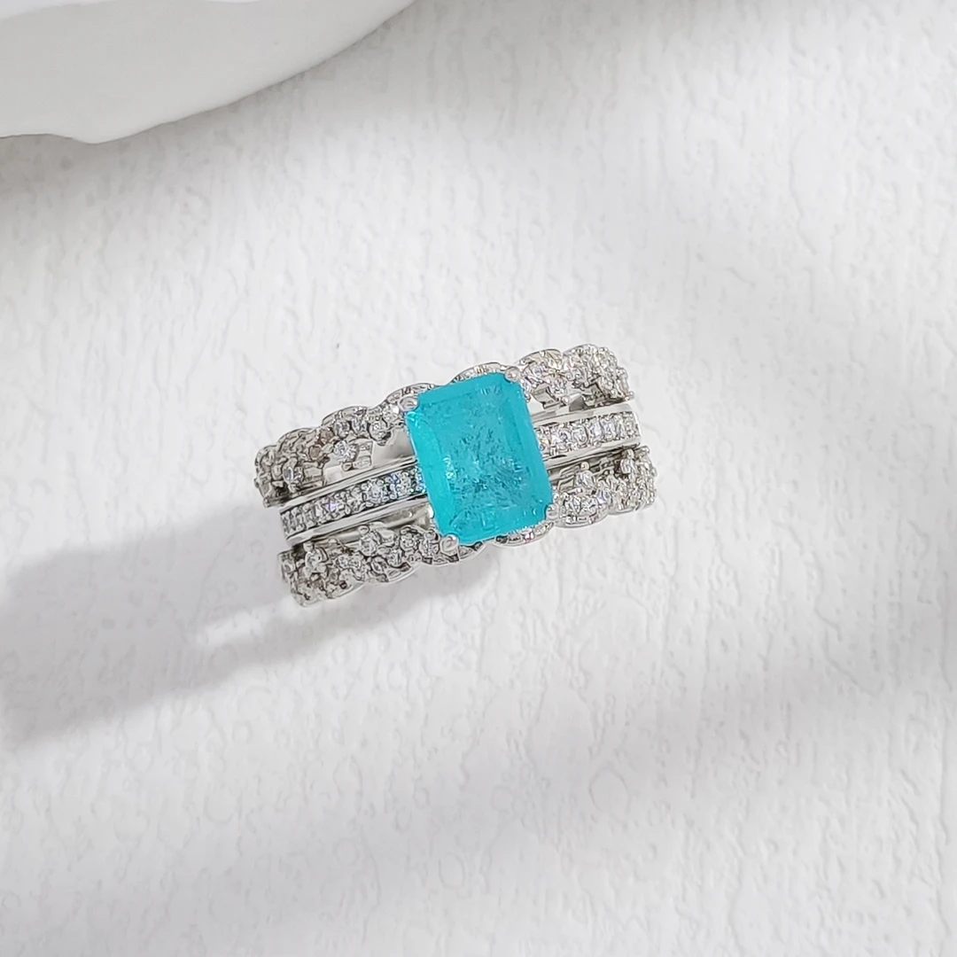 铜合金合成锆石戒指 PP12HYM-33264 戒指小众时尚轻奢气质个性