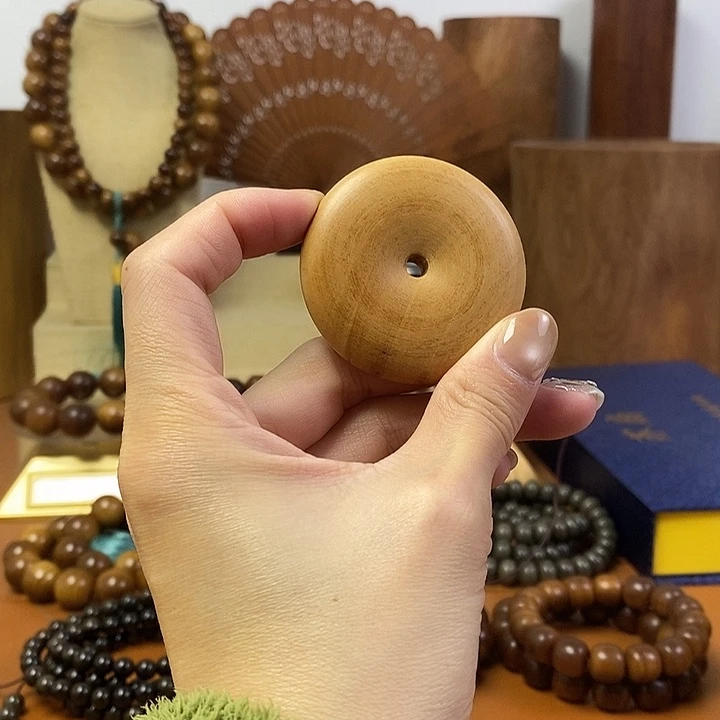 檀香木老山檀香平安扣挂件