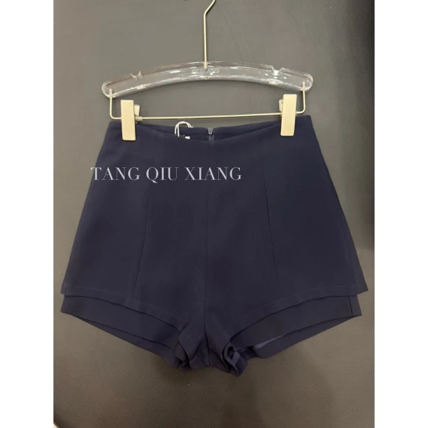 【璀璨月朗】双层设计高腰修身显瘦短裤