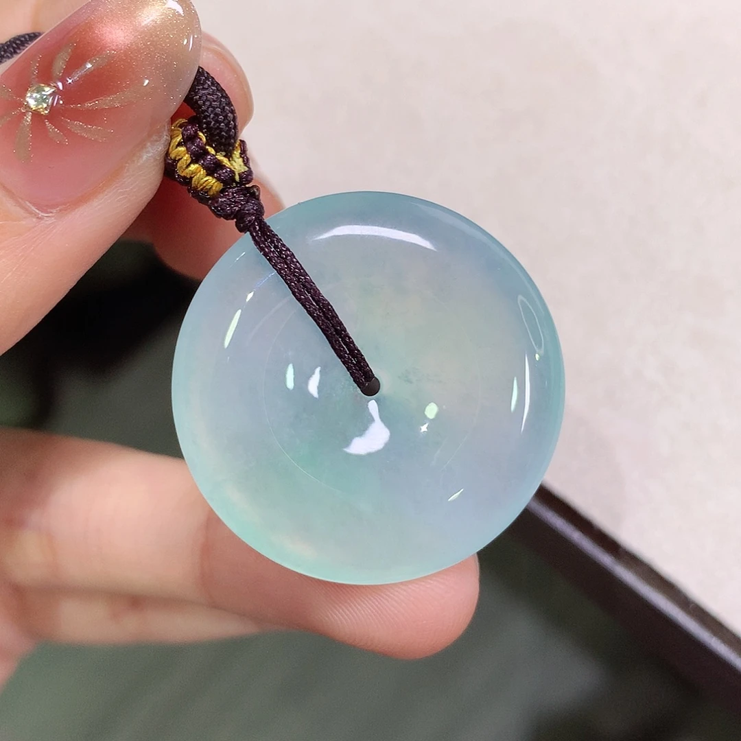 翡翠未镶嵌颈饰30-5.7