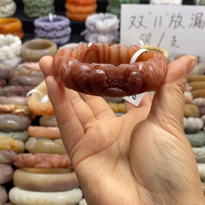 夢***影石英质玉未镶嵌手镯