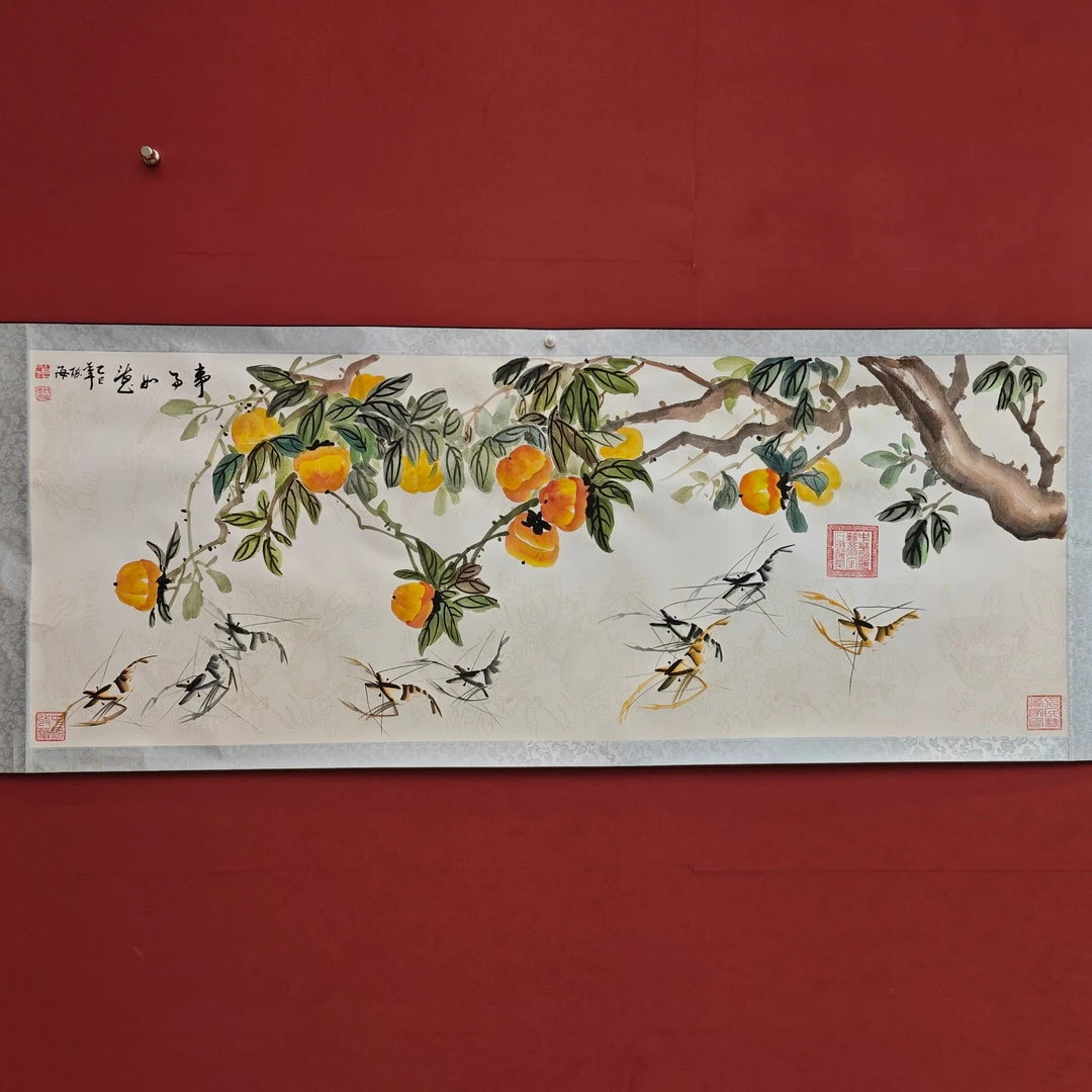 石联海作品 事事如意  小六尺横幅