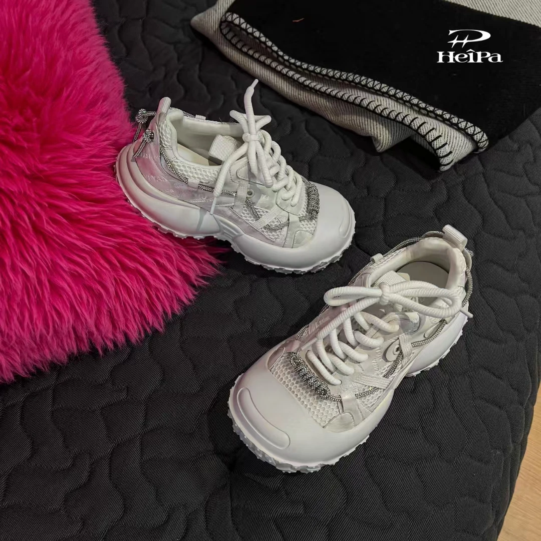 【HeiPa】安暖家新款走秀休闲透气平底低帮老爹鞋女百搭