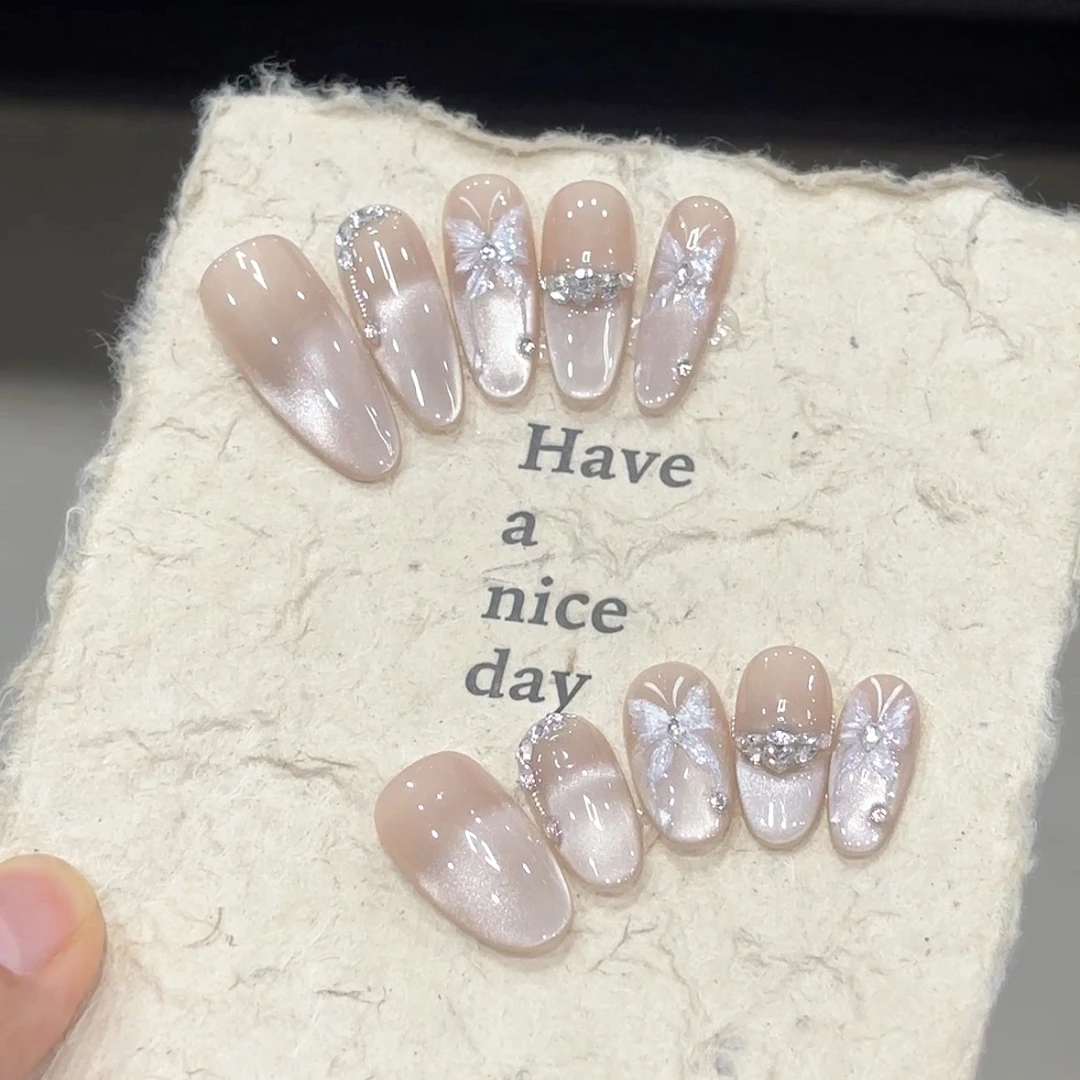 W.【蝶光萦绕】纯手工穿戴甲