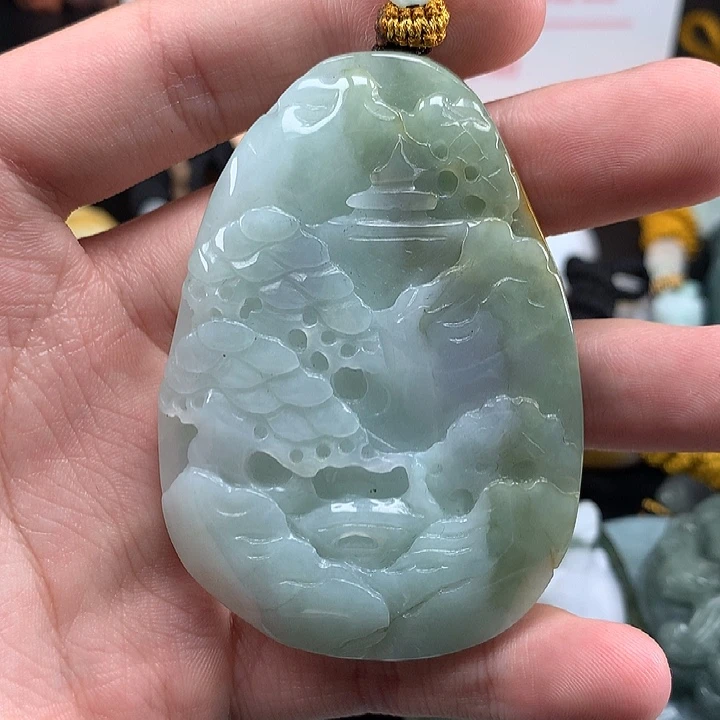 翡翠未镶嵌颈饰天然保真a货